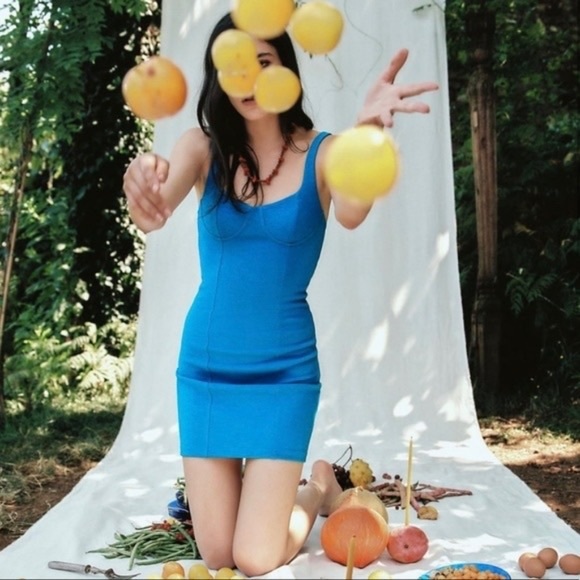 Zara Cerulean Blue Mini Dress - Picture 4 of 4